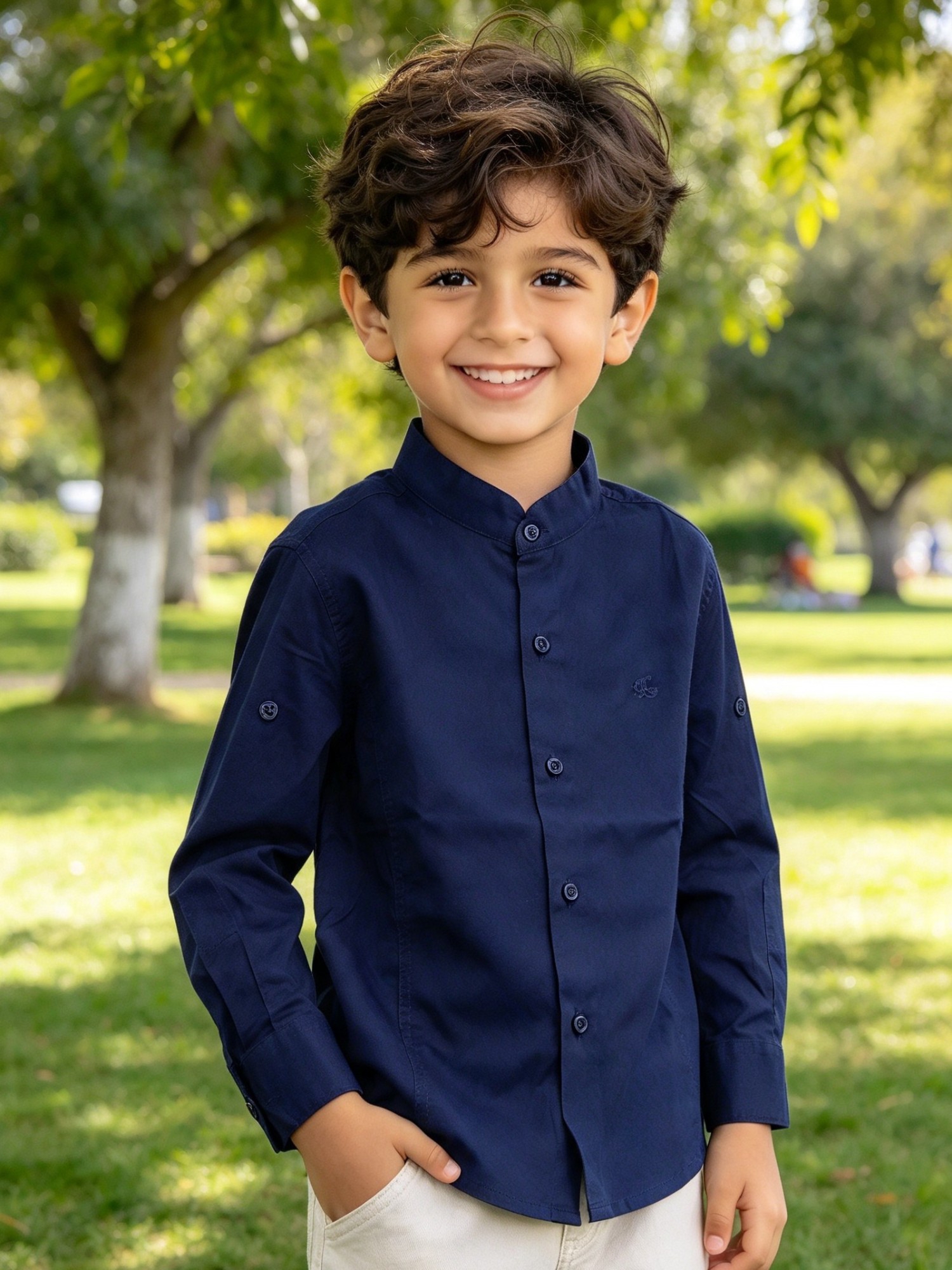 Camisa Cuello Mao Elastisada - Imagen 2