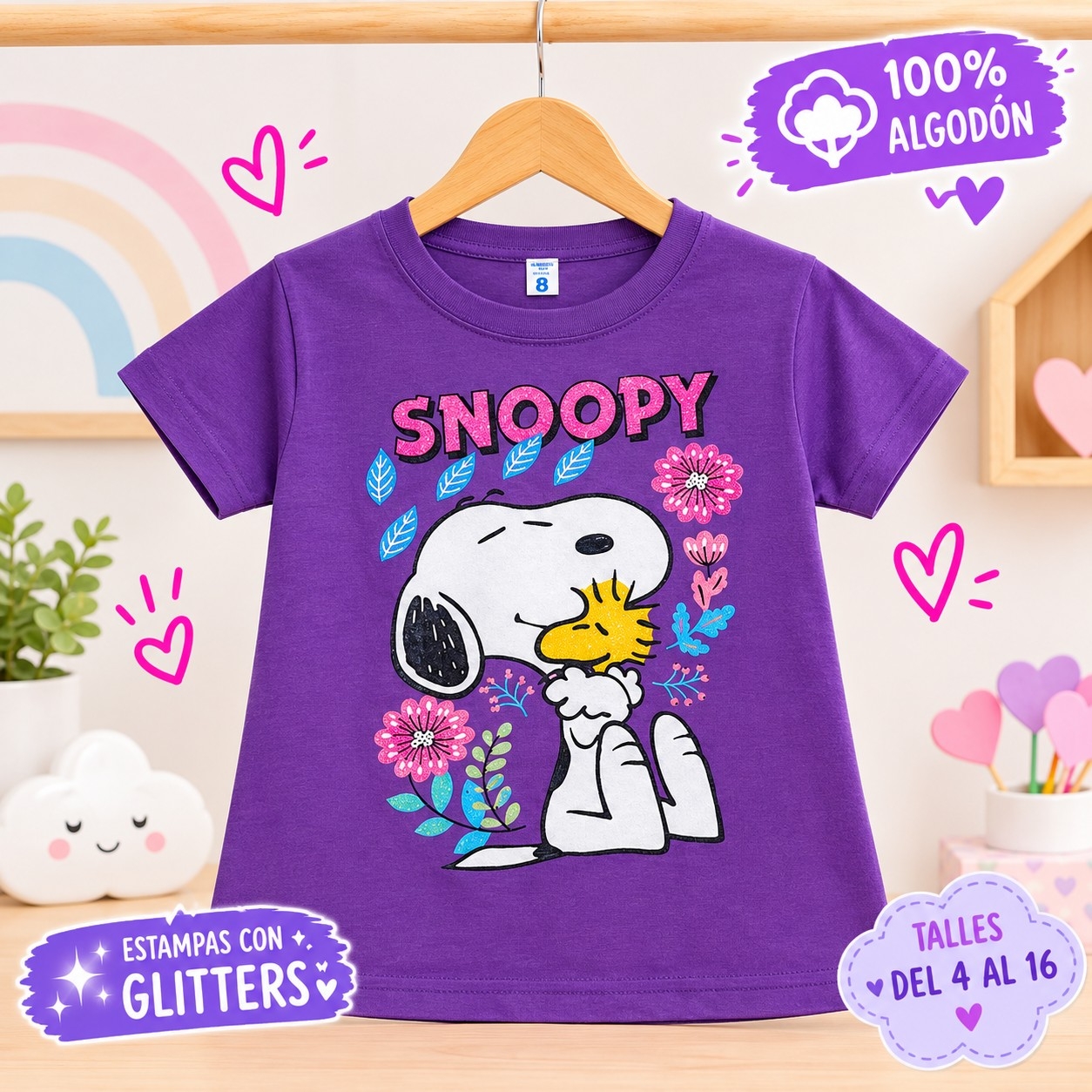 Snoopy Remeras de Algodón - Imagen 3