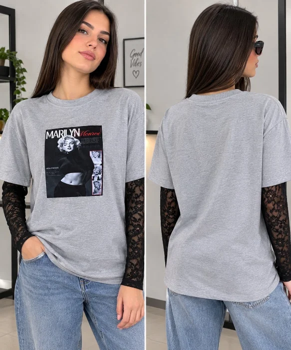 Remeron Manga Encaje