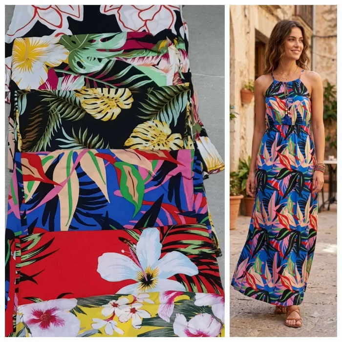 Vestido de Fibrana Poplin  Tira Regulable