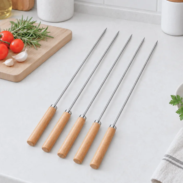 Pack X4 Palitos Brochete Mango Madera - Cod: Sbk-us417