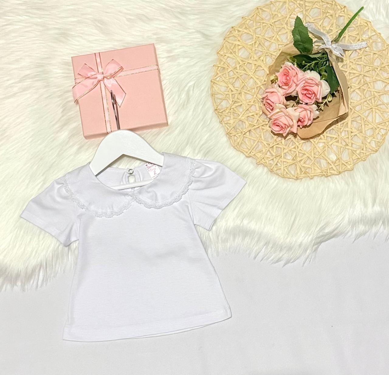 Remera de Beba Coqueta con Puntilla y Manga Princesa - Imagen 2