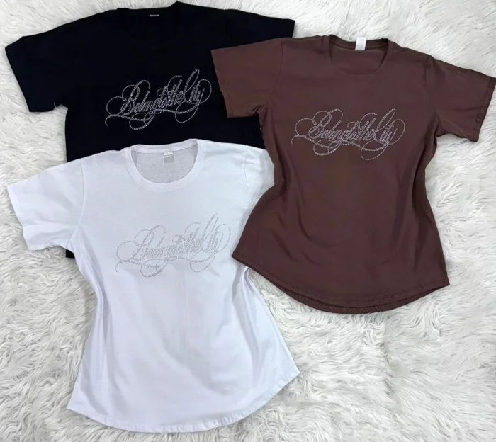 Remeras Algodon Jersey Apliques