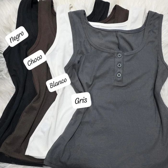 Musculosa Morley con Boton