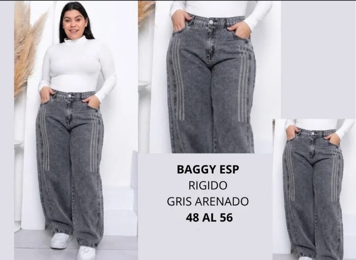 Baggy Gris Especial con Brillo