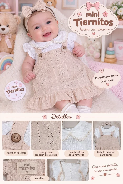Conjunto Pequeña Alegria Jaguay Broderin