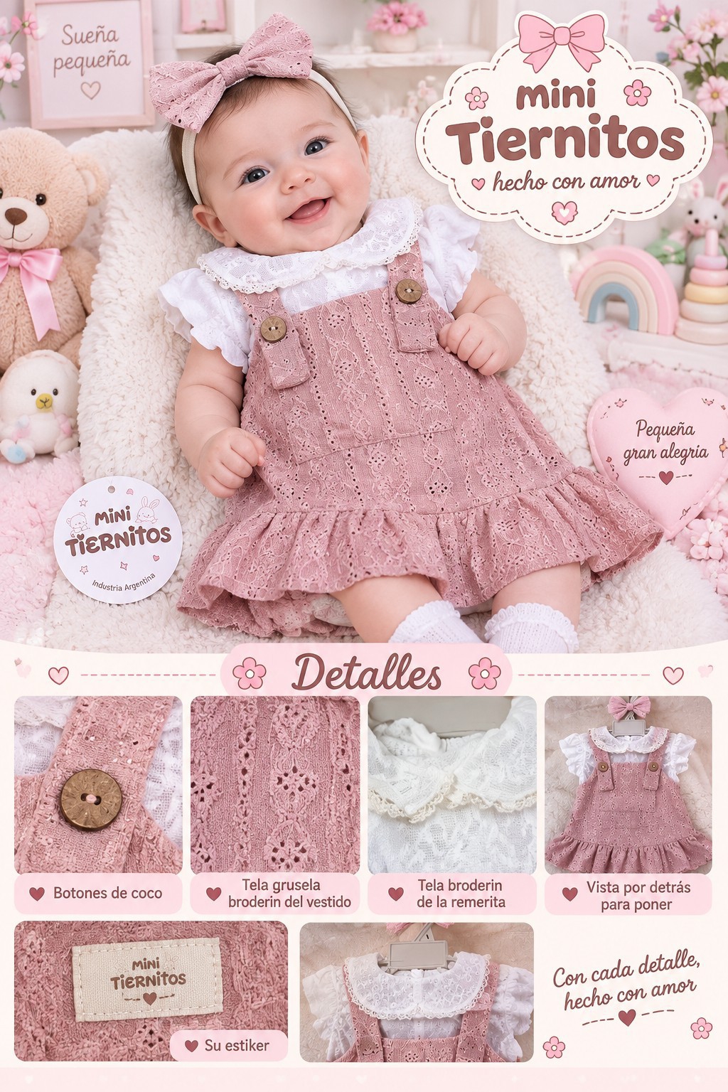 Conjunto Pequeña Alegria Jaguay Broderin - Imagen 2