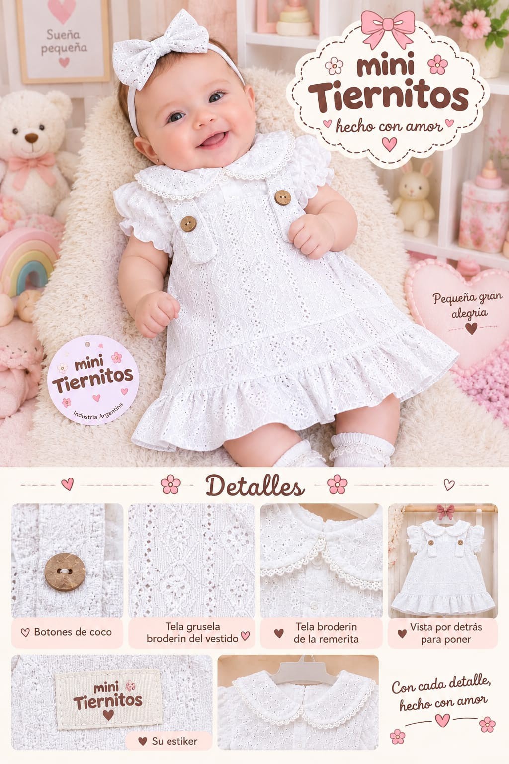 Conjunto Pequeña Alegria Jaguay Broderin - Imagen 3