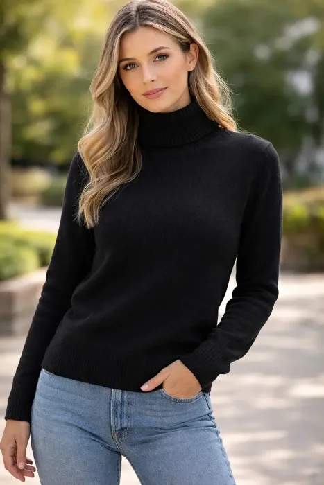 Polera Tejida Lana Acrilico para Mujer