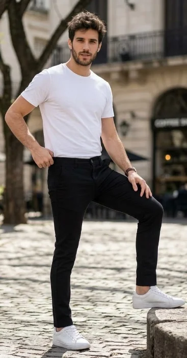 Pantalón Chupín Negro en Liquidación