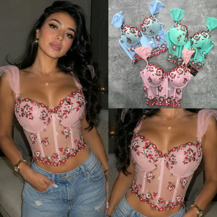 Corset Floral Importado