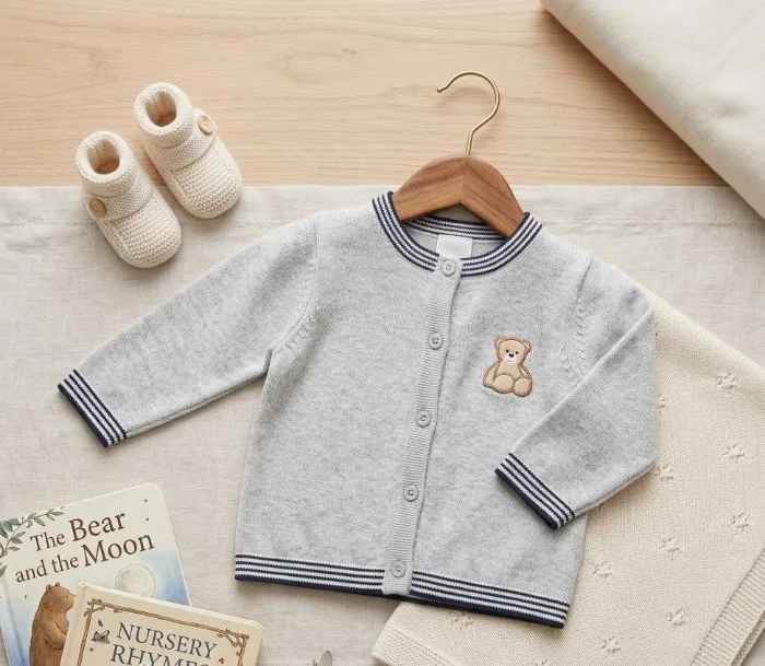 Cardigan Gris de Bebe Varon
