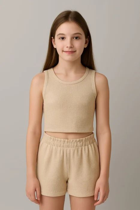 Conjunto Wafle Nena Musculosa y Short