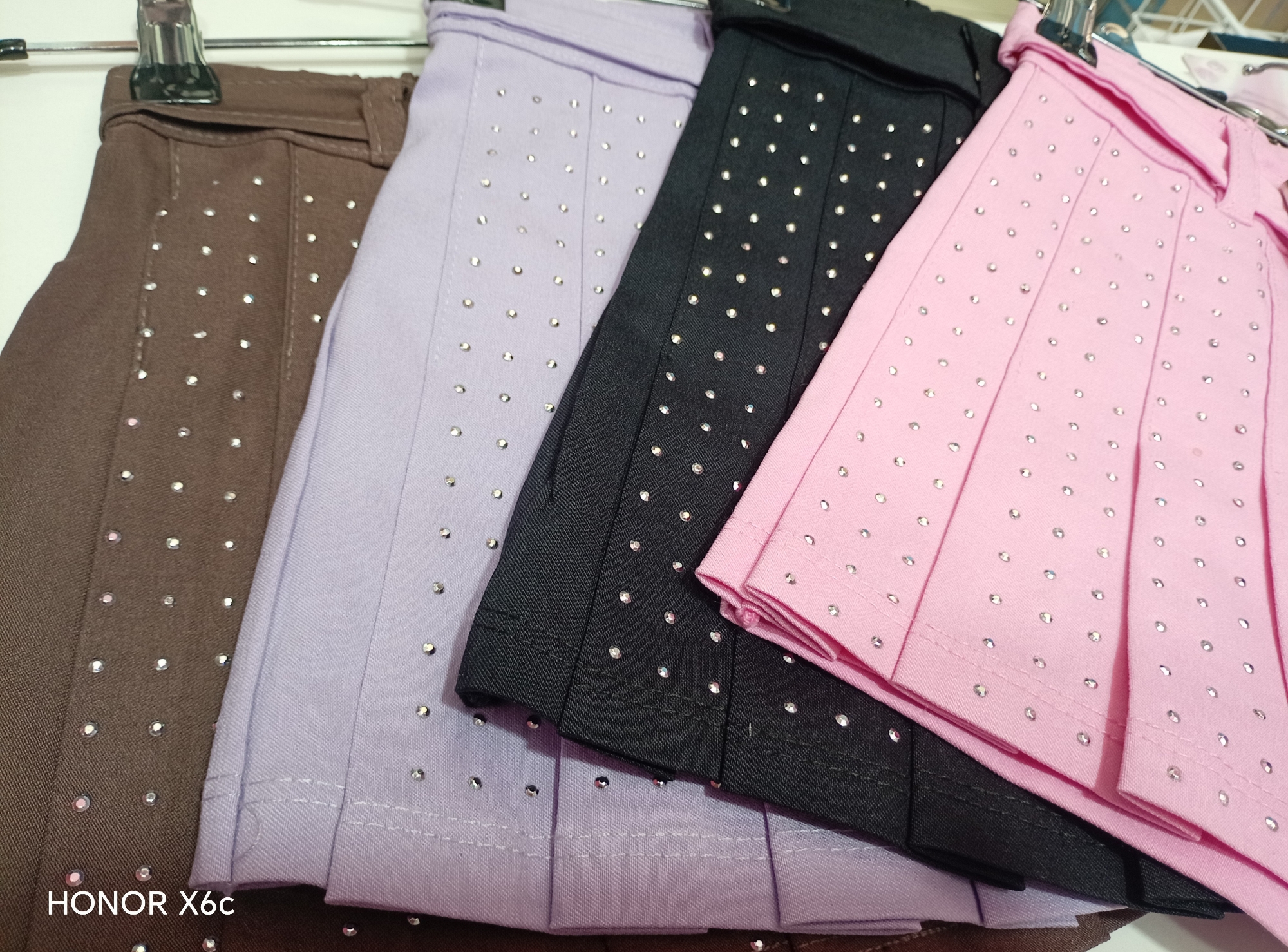 Shorts Pollera con Stras y Cinto Incluido "bengalina" - Imagen 3