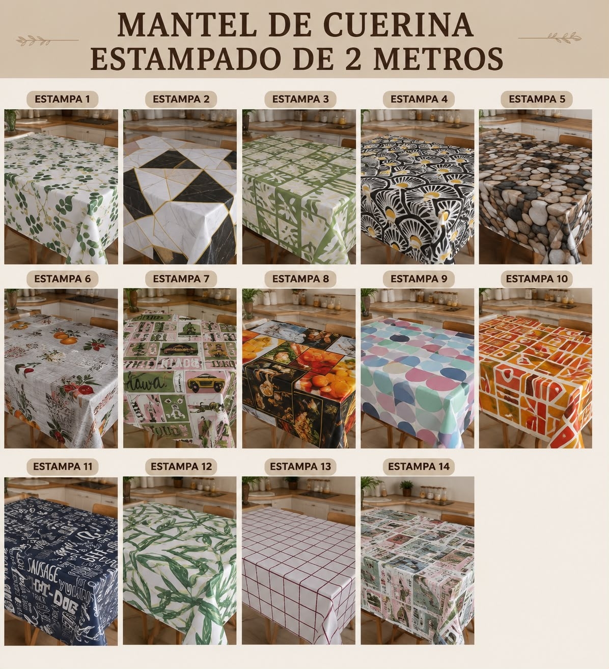 Mantel de Cuerina Estampado de 2 Mts - Imagen 9