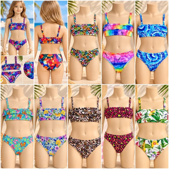 (art:500n/j) Bikini Niña/juvenil C/volados Darwin,intimate