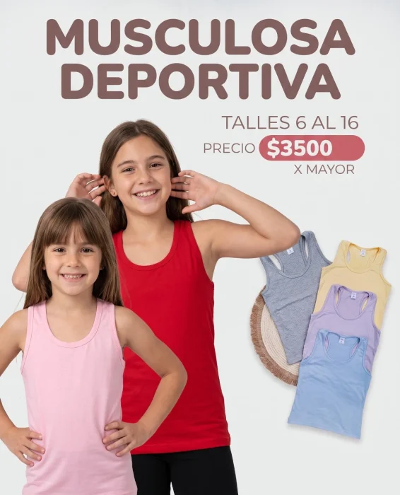 Musculosa Deportiva Lisa Nena