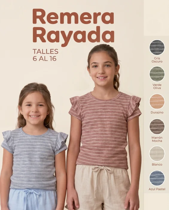 Remera Rayada con Volado