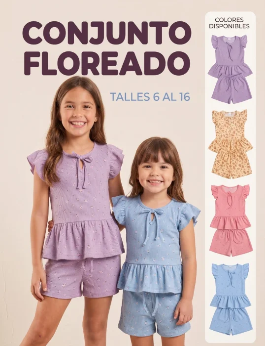 Conjunto Floreado Nena
