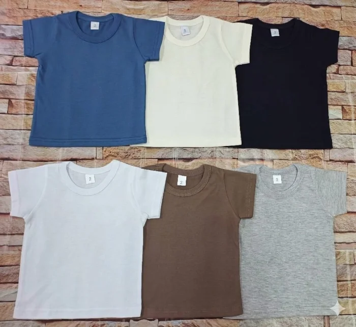 Remeras Lisos de Bebé Algodón