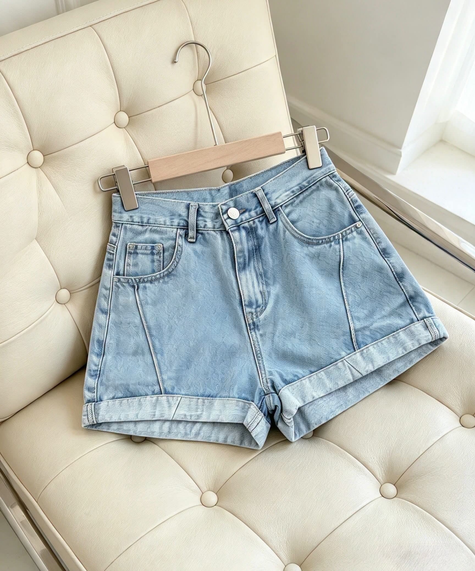 Shorts Jeans Tiro Alto - Imagen 3