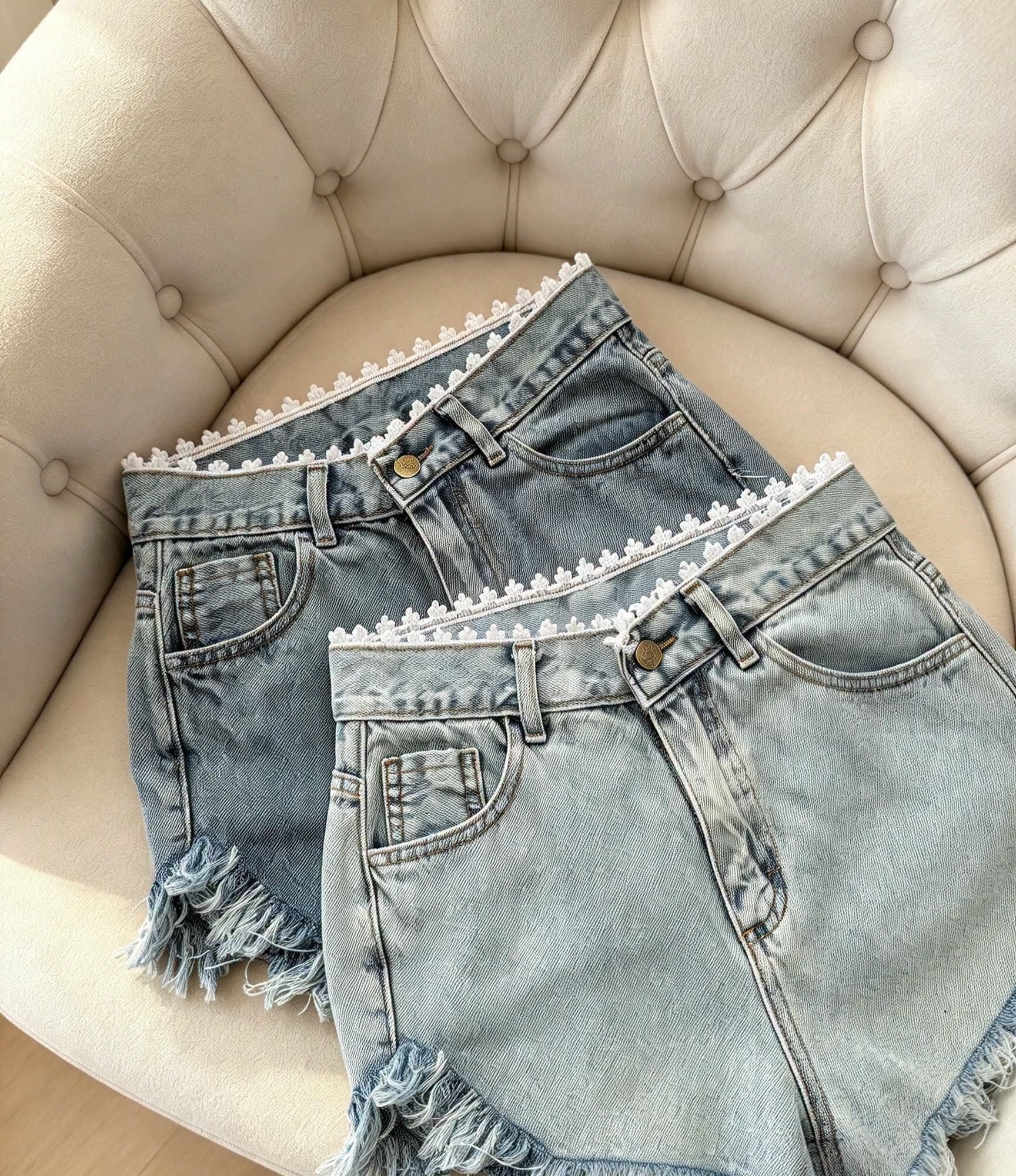 Shorts con Puntilla y Flecos (tendencia) - Imagen 2
