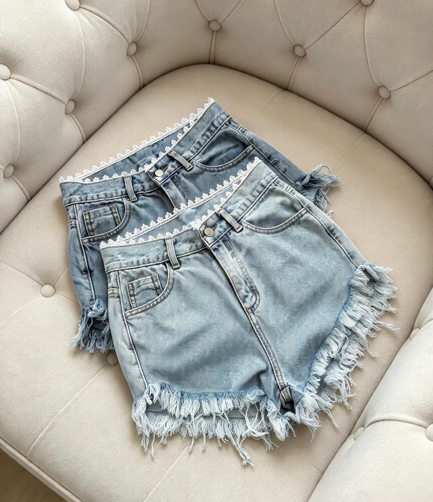 Shorts con Puntilla y Flecos (tendencia) - Imagen 3