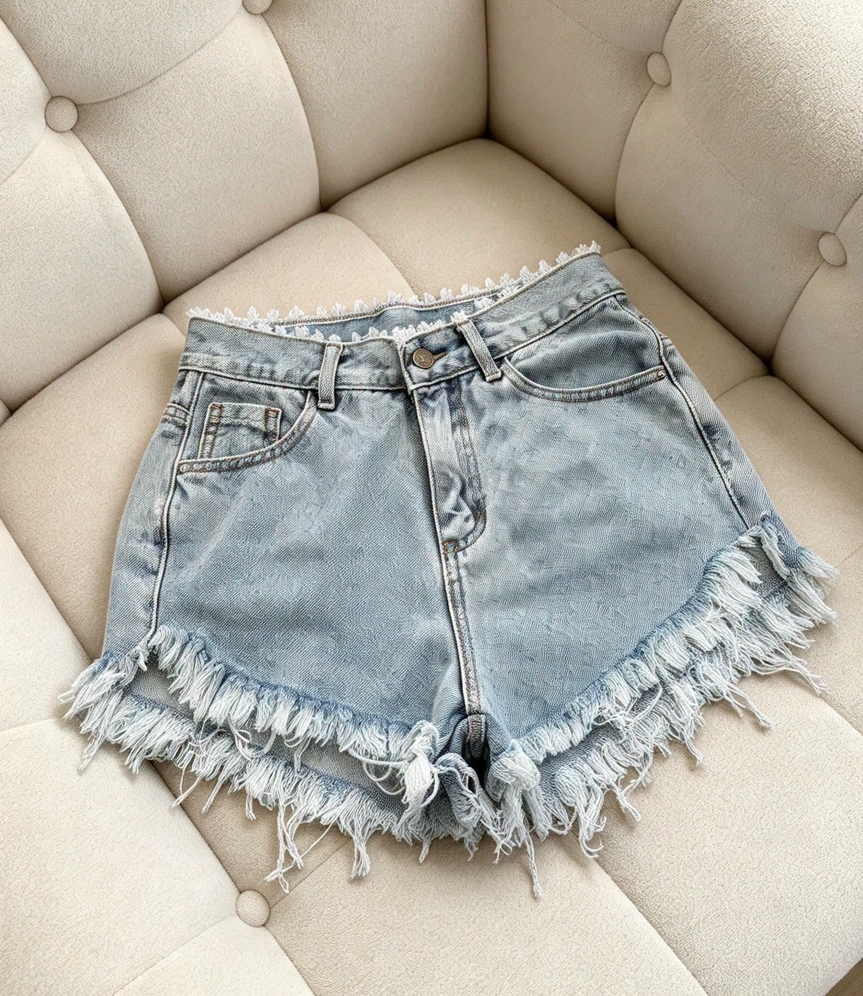Shorts con Puntilla y Flecos (tendencia) - Imagen 5