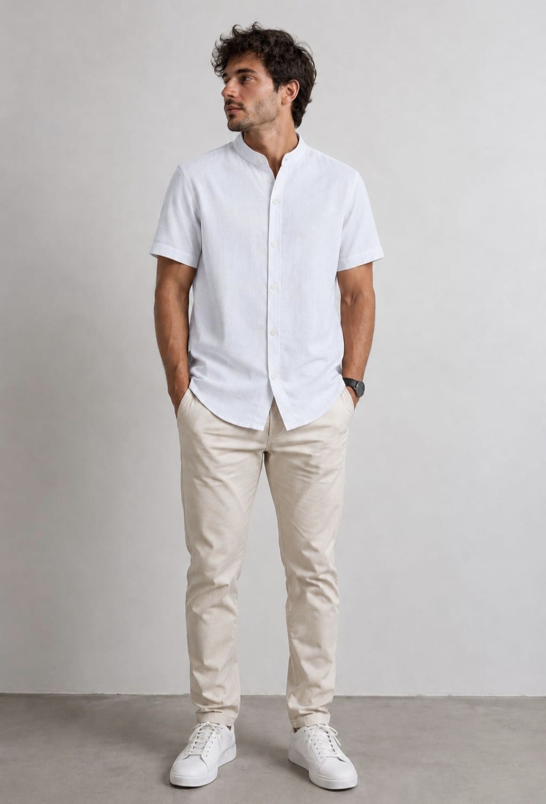 Camisa Lino Manga Corta - Imagen 3