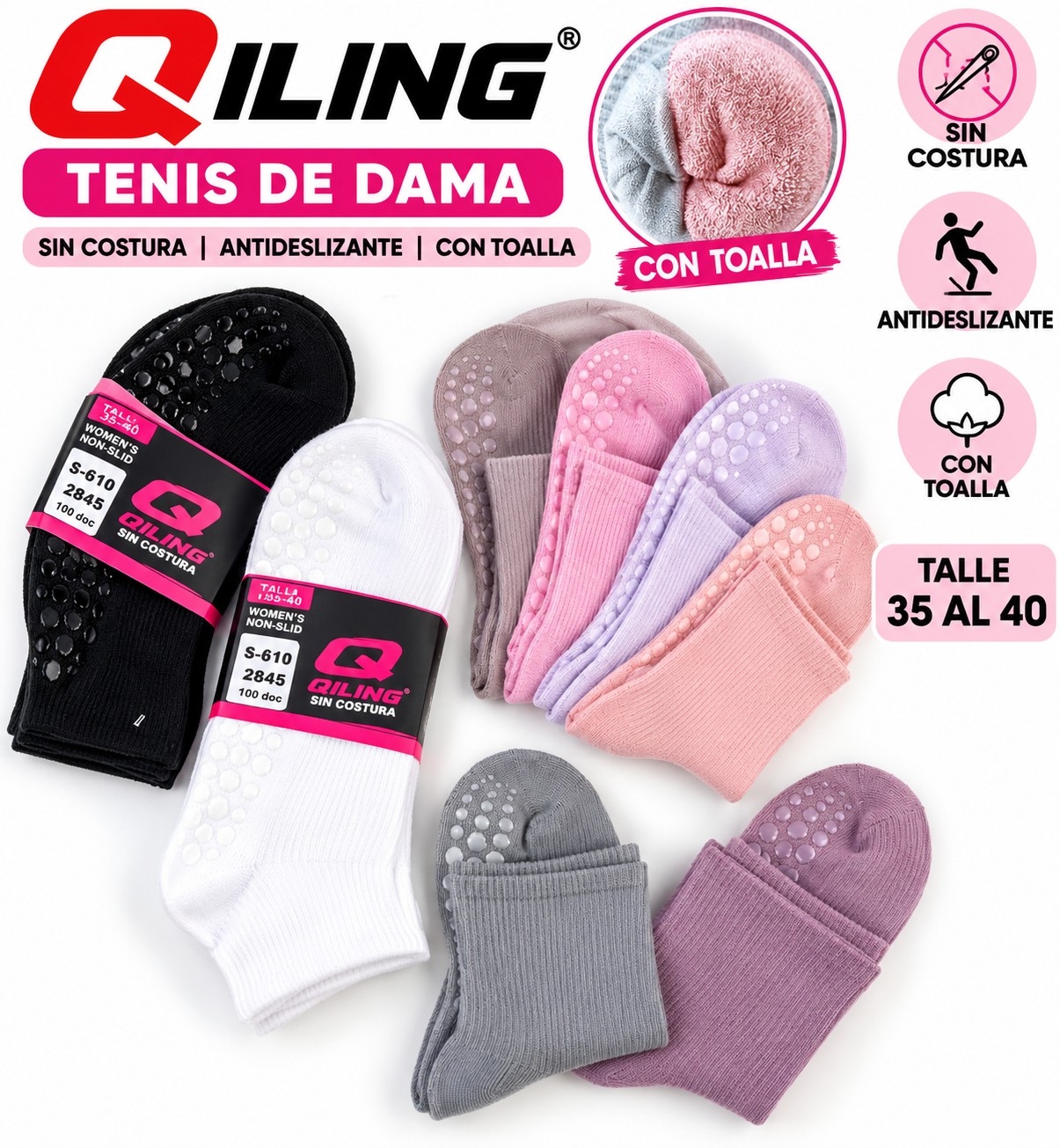 Tenis de Dama con Antideslizante  Marca Qilink - Imagen 2