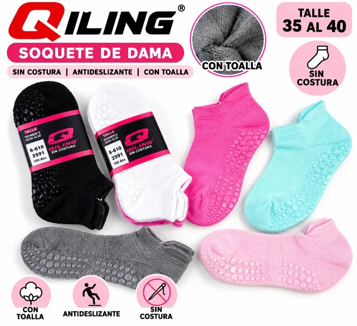 Soquete de Dama Antideslizante  Marca Qiling