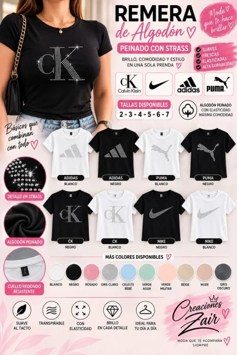 Remera Stras 2 al 7