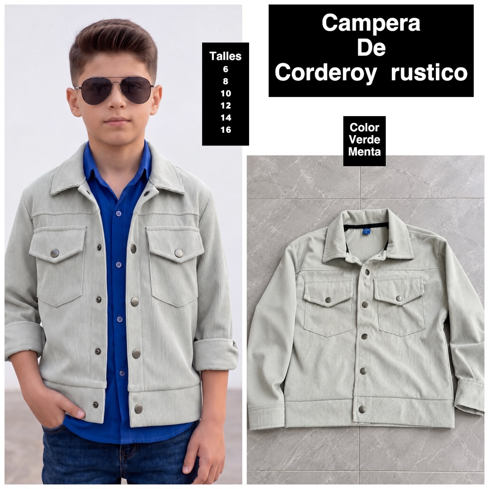 Chaquetas de Corderoy Rustico de Niño - Imagen 2