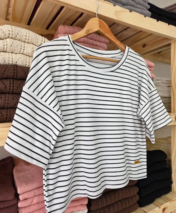 Remera Boxy Rayada