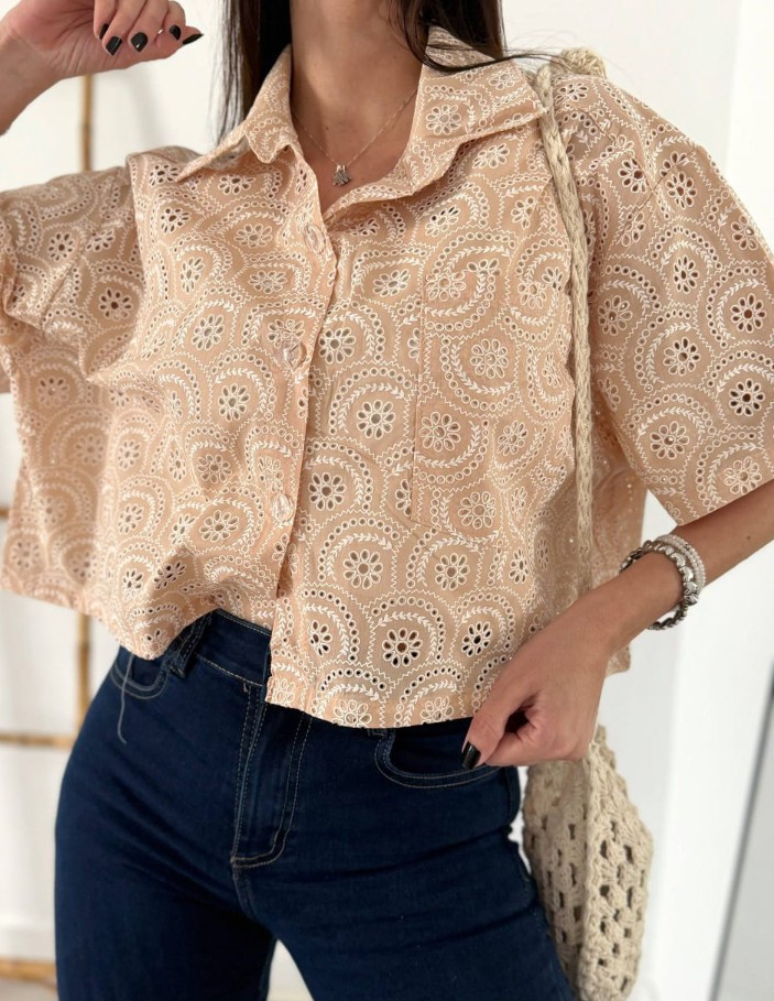 Blusa Efecto Broderi - Imagen 3