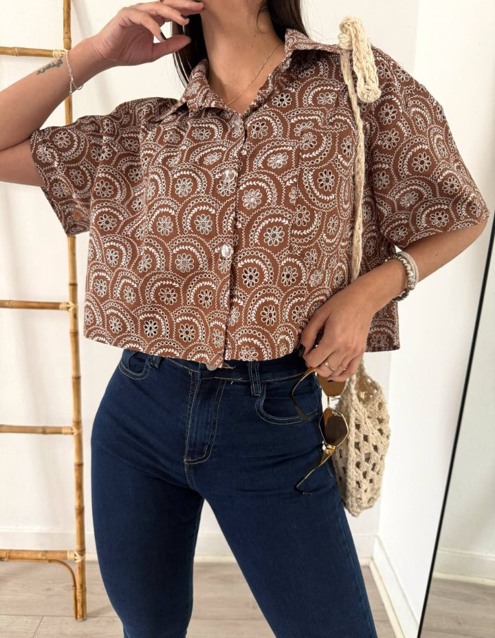 Blusa Efecto Broderie - Imagen 2