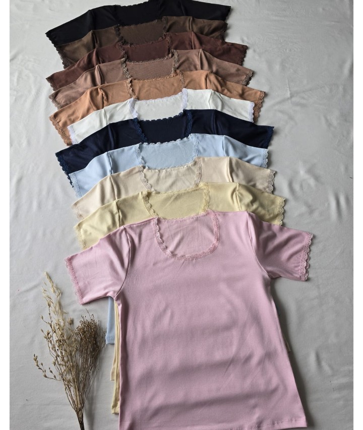 Remera Cuello Redondo Puntilla - Imagen 2