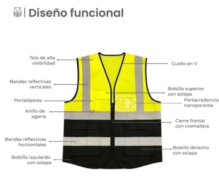 Chaleco Cargo con Reflectivo