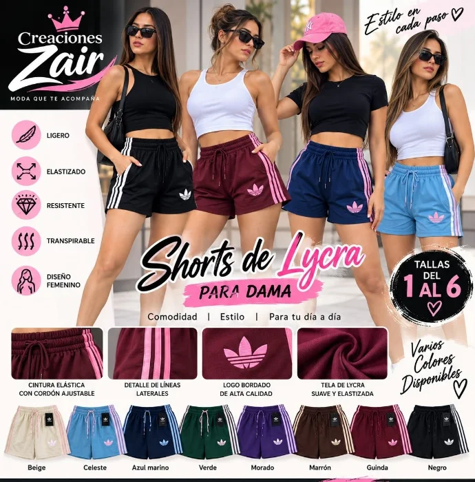 Shorts Laycra Lineas