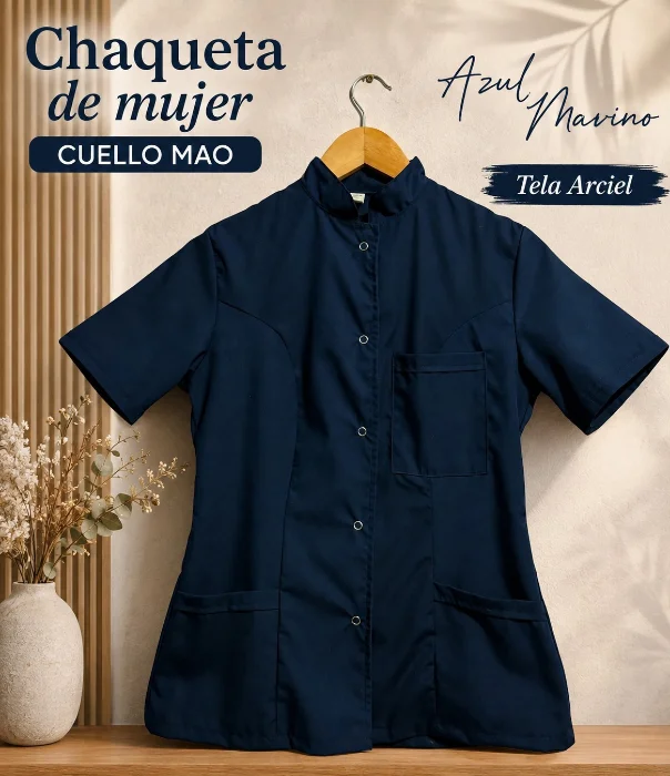 Chaquetas Medicas de Mujer Cuello Mao