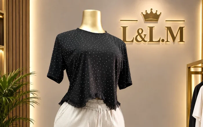 Remeras  con Brillo Puntilla
