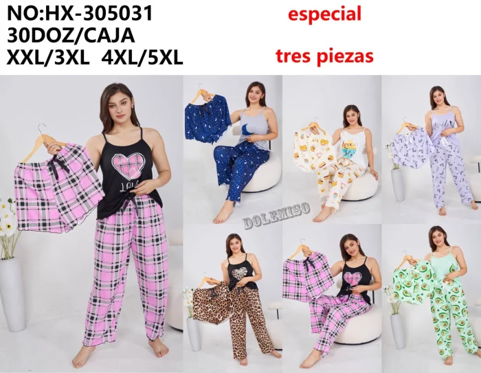 Pijamas 3 Pieza Especial