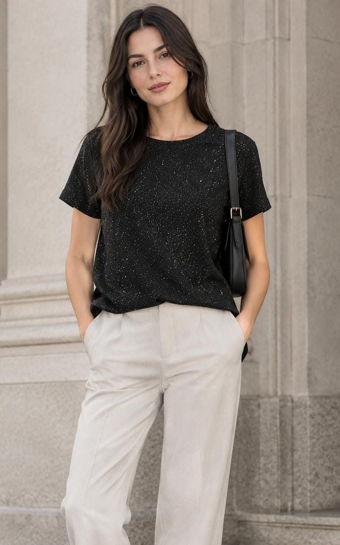 Remera con Tajo de Morley Gliter - Imagen 1
