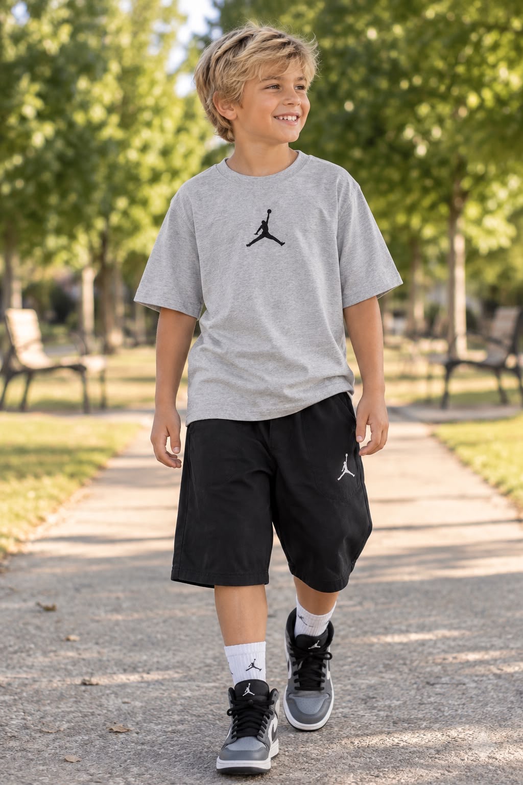Conjunto Jordan Bordado Bermuda Gabardina - 49058925-0287-41e0-877f-0631abcddf3b.jpeg