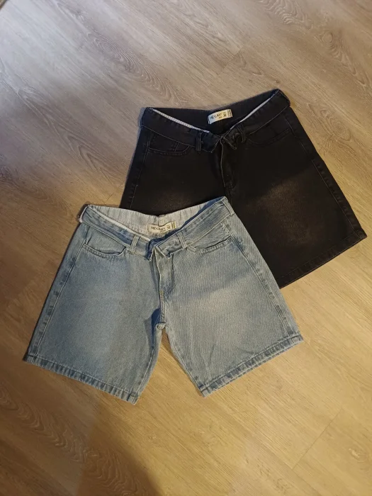 Bermuda Denim Tiro bajo