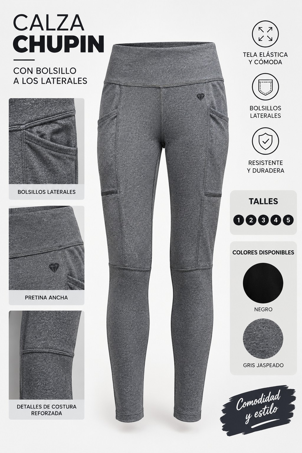 Calza Chupín con Bolsillos - Imagen 2