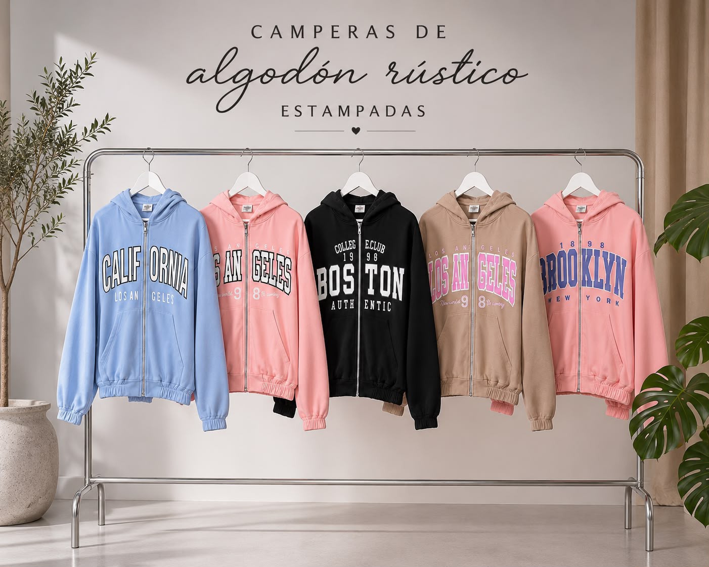 Camperas de Algodon Rustico Estampadas Temporada Primavera Verano - Imagen 2