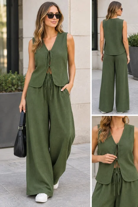 Art 1254 /3250 Conjunto de Chaleco y Pantalon Tela " Hawai"