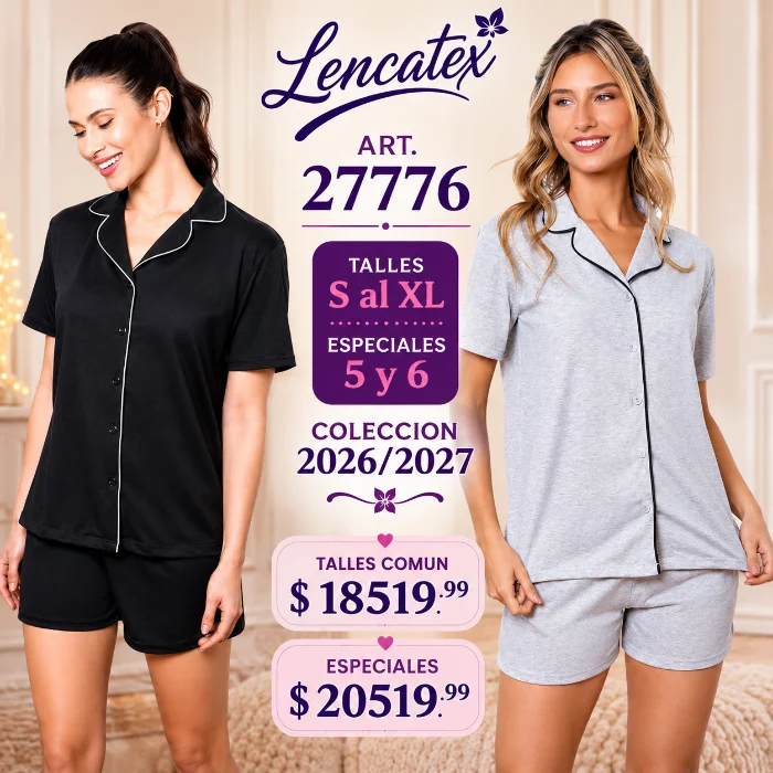 Lencatex Art. 27776 Pijama Dama Camisero