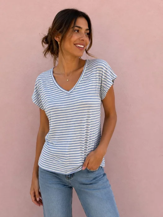 Remera Japonesa Rayado